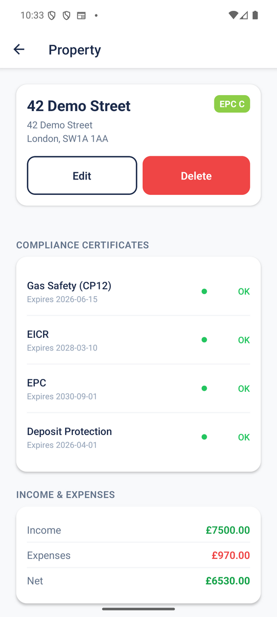 Tofflo — Property detail with certificates